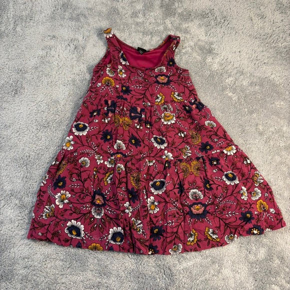 art class Other - Art Class Girls Magenta Pink Floral Tiered Sleeveless Dress Size S 6 6X Boho